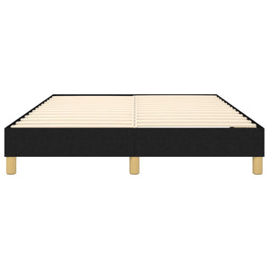 Boxspring-sängram svart 140x200 cm tyg