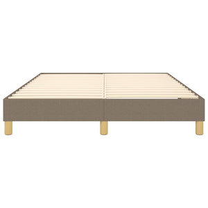 Boxspring-sängram taupe 140x200 cm tyg