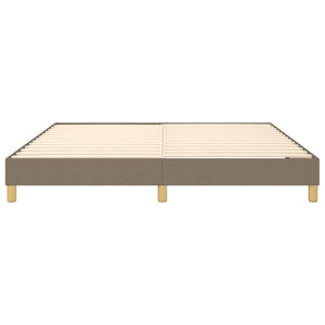 Boxspring-sängram taupe 160x200 cm tyg