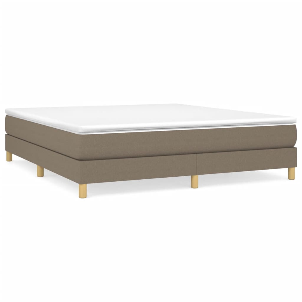 Boxspring-sängram taupe 180x200 cm tyg
