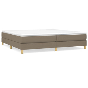 Boxspring-sängram taupe 200x200 cm tyg