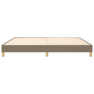 Boxspring-sängram taupe 200x200 cm tyg