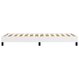 Boxspring-sängram vit 90x200 cm konstläder