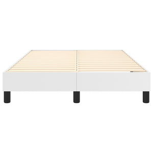 Boxspring-sängram vit 120x200 cm konstläder
