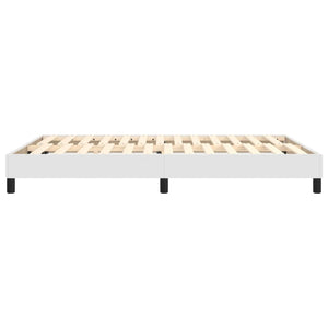 Boxspring-sängram vit 140x190 cm konstläder