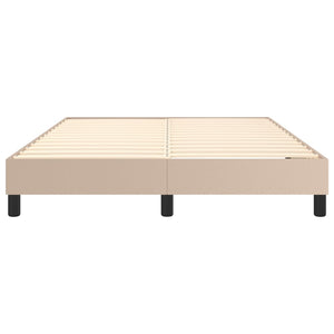 Boxspring-sängram cappuccino 140x190 cm konstläder