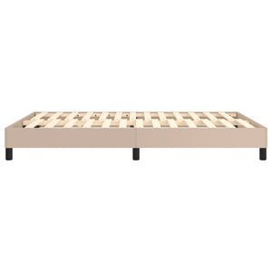 Boxspring-sängram cappuccino 140x190 cm konstläder