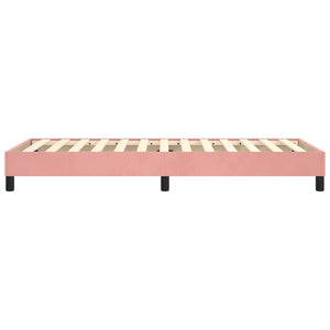 Boxspring-sängram rosa 80x200 cm sammet