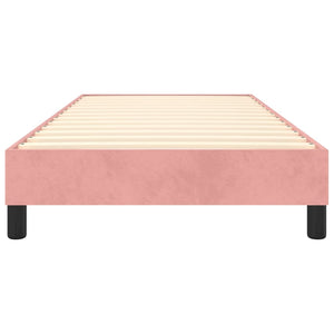 Boxspring-sängram rosa 90x190 cm sammet