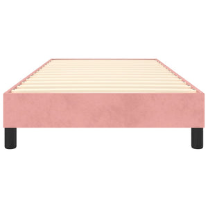 Boxspring-sängram rosa 90x200 cm sammet