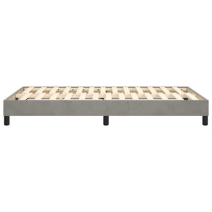 Boxspring-sängram ljusgrå 120x200 cm sammet