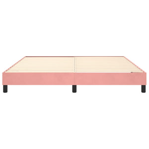 Boxspring-sängram rosa 180x200 cm sammet