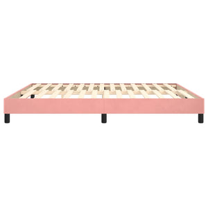 Boxspring-sängram rosa 180x200 cm sammet