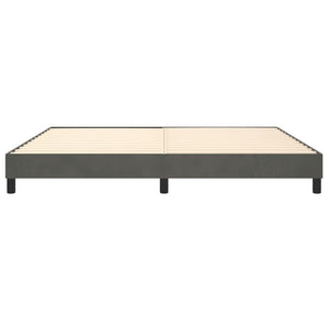 Boxspring-sängram mörkgrå 200x200 cm sammet