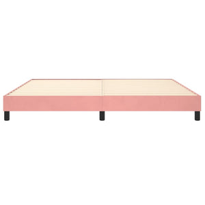 Boxspring-sängram rosa 200x200 cm sammet
