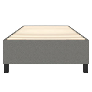 Boxspring-sängram mörkgrå 90x190 cm tyg