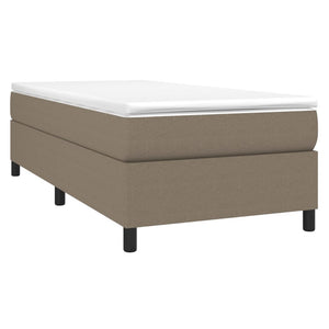Boxspring-sängram Taupe 90x200 cm tyg