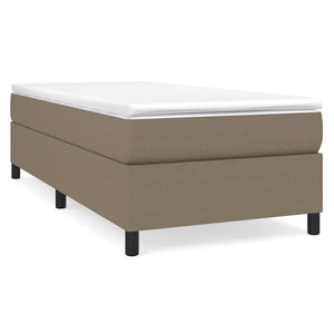Boxspring-sängram taupe 100x200 cm tyg