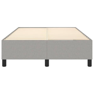 Boxspring-sängram ljusgrå 120x200 cm tyg