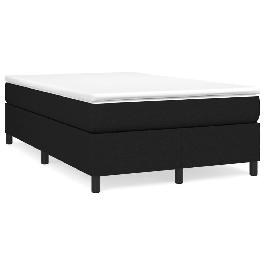 Boxspring-sängram svart 120x200 cm tyg