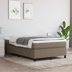 Boxspring-sängram taupe 120x200 cm tyg