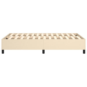 Boxspring-sängram gräddvit 120x200 cm tyg