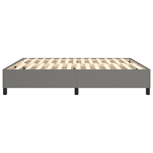 Boxspring-sängram mörkgrå 160x200 cm tyg