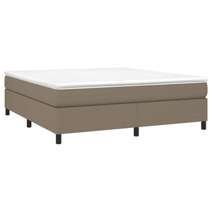 Boxspring-sängram taupe 160x200 cm tyg