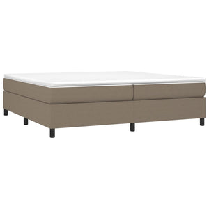 Boxspring-sängram taupe 200x200 cm tyg