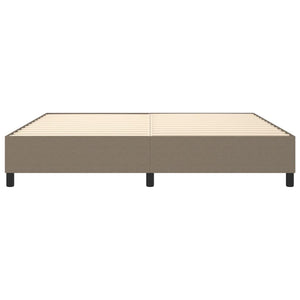 Boxspring-sängram taupe 200x200 cm tyg