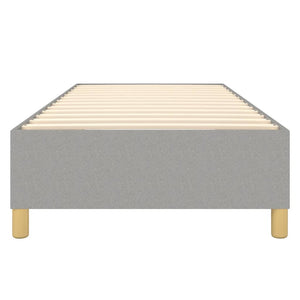 Boxspring-sängram ljusgrå 80x200 cm tyg