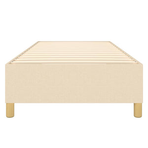 Boxspring-sängram gräddvit 90x190 cm tyg