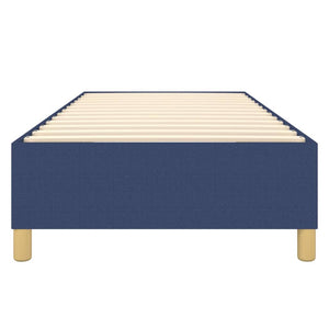 Boxspring-sängram blå 90x190 cm tyg