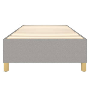Boxspring-sängram ljusgrå 90x200 cm tyg