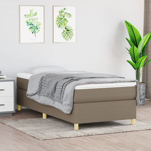 Boxspring-sängram taupe 100x200 cm tyg