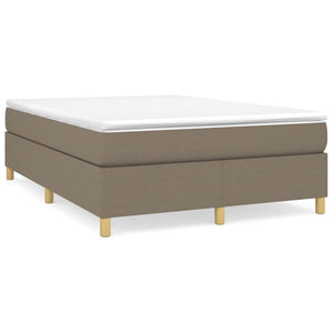 Boxspring-sängram taupe 140x190 cm tyg