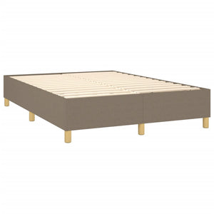 Boxspring-sängram taupe 140x190 cm tyg