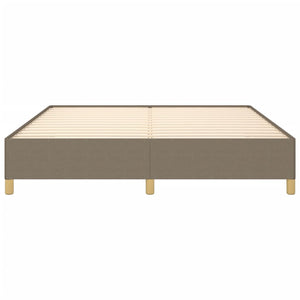 Boxspring-sängram taupe 160x200 cm tyg