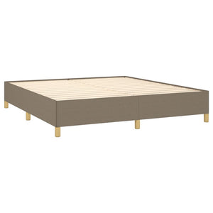Boxspring-sängram taupe 180x200 cm tyg