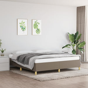 Boxspring-sängram taupe 180x200 cm tyg