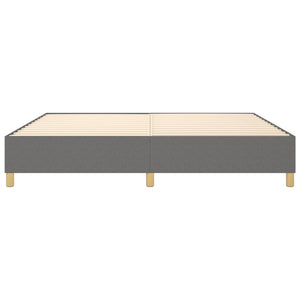 Boxspring-sängram mörkgrå 200x200 cm tyg