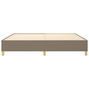 Boxspring-sängram taupe 200x200 cm tyg