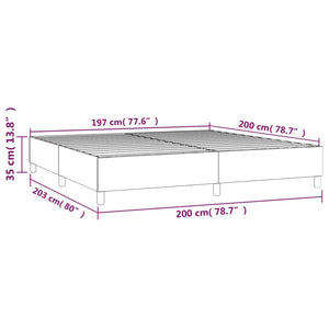 Boxspring-sängram taupe 200x200 cm tyg