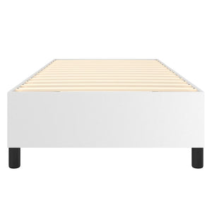 Boxspring-sängram vit 90x190 cm konstläder