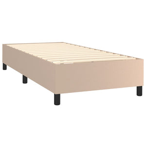 Boxspring-sängram cappuccino 90x190 cm konstläder