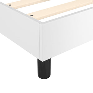 Boxspring-sängram vit 90x200 cm konstläder