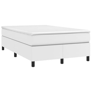Boxspring-sängram vit 120x200 cm konstläder