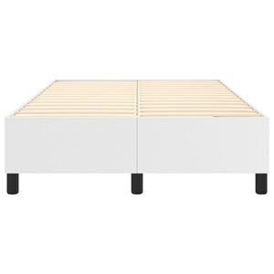 Boxspring-sängram vit 120x200 cm konstläder
