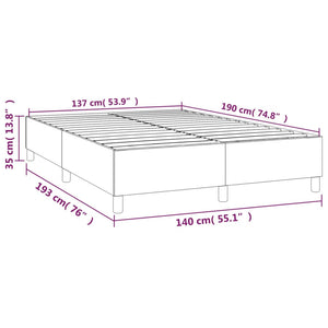 Boxspring-sängram vit 140x190 cm konstläder