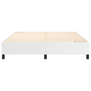 Boxspring-sängram vit 180x200 cm konstläder